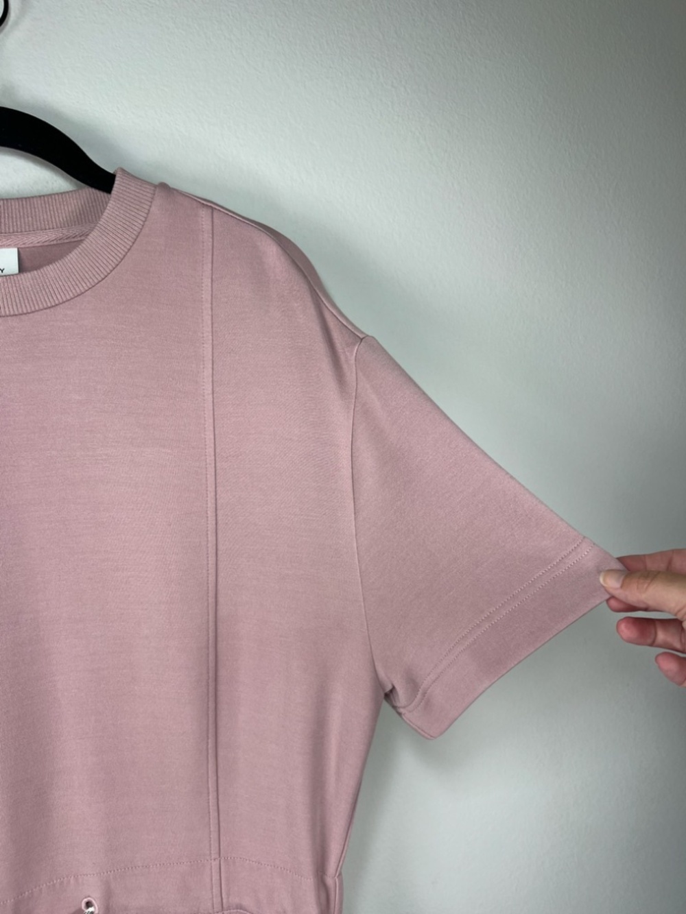 Varley Maple 2.0 Dress Brandy Rose Mini Short Sleeve Stretch Pocket Drawstring M - Picture 5 of 14